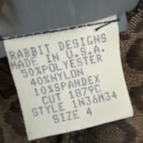 Rabbit Rabbit Rabbit Designs Dress Set 2 Pc Size 4 Animal Print Tank Dress & Top - Picture 6 of 13